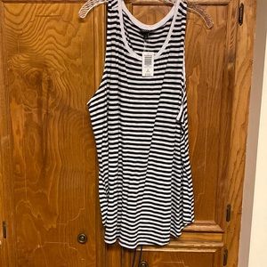 NWT Torrid Black Striped Tank Top.